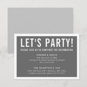 PARTY CELEBRATION KARTE Moderner Block Minimal gra