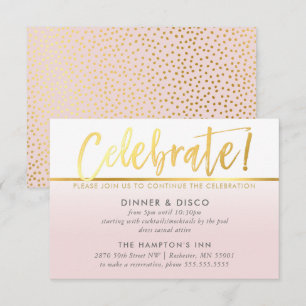 PARTY CELEBRATION KARTE ombre Pellrosa Imitate Gol