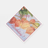 Party Celebration Orange Chinese Lantern Blume Serviette (Ecke)