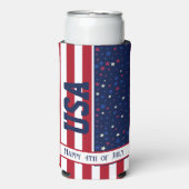 Party Celebration Patriotic USA Happy 4. Juli Selters Dosenkühler (Seltzer Vorderseite)