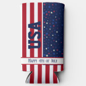 Party Celebration Patriotic USA Happy 4. Juli Selters Dosenkühler (Vorderseite)