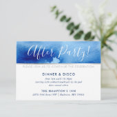 PARTY CELEBRATION Silberschmiedeblau Einladung (Stehend Vorderseite)