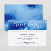 PARTY CELEBRATION Silberschmiedeblau Einladung (Vorne/Hinten)