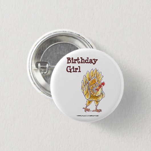 Party-Center für Hühner Button (Vorne & Hinten)