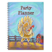 Party-Center für Hühner Notizblock (Vorderseite)