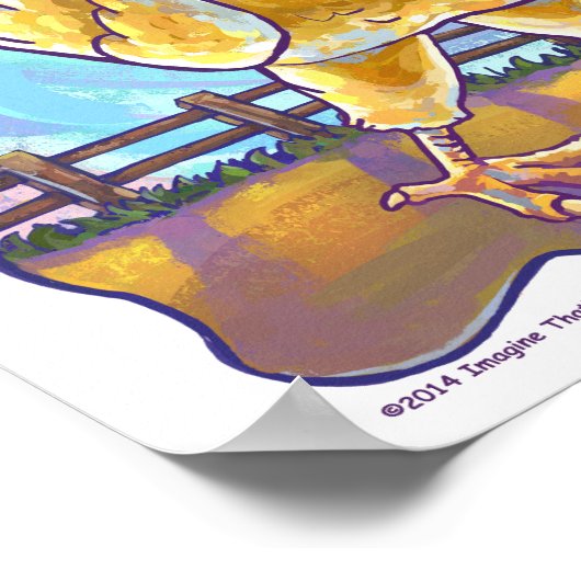 Party-Center für Hühner Poster (Ecke)