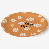 Party Chamomile-Blume anpassen Pappteller (Schrägansicht)