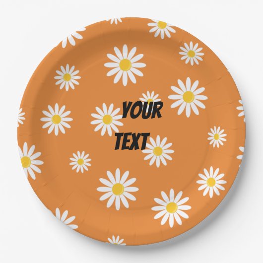 Party Chamomile-Blume anpassen Pappteller (Vorderseite)