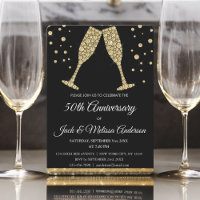 Party Champagne Brillen zum 50. Hochzeitstag
