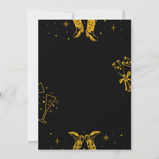 Party Champagne Einladung (Rückseite)