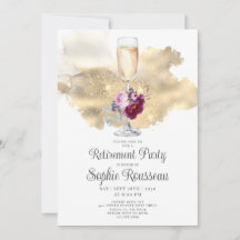 Party Champagne Glitzer Floral