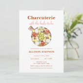 Party Charcuterie Brautparty Einladung (Stehend Vorderseite)
