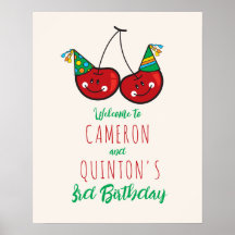 Party Cheeky Cherries Kinder Twins Geburtstag Will