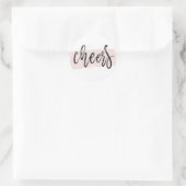 PARTY CHEERS handgeschriebene Skriptart schwarz pi Runder Aufkleber (Tasche)