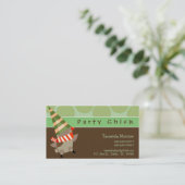 Party Chick Business Cards Visitenkarte (Stehend Vorderseite)