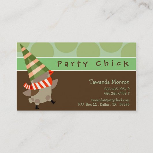 Party Chick Business Cards Visitenkarte (Vorderseite)