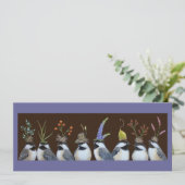 Party Chickadee Flachbildschirm Einladung (Stehend Vorderseite)