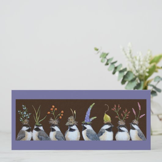 Party Chickadee Flachbildschirm Einladung (Stehend Vorderseite)