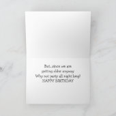 "PARTY CHICKENS" SAGT PARTY DIE GANZE NACHT GEBURT KARTE (Innenseite)