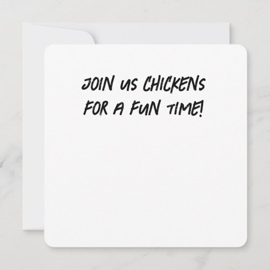 Party Chicks Einladung (Rückseite)