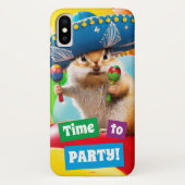 Party Chipmunk in Sombrero Case-Mate iPhone Hülle (Rückseite)