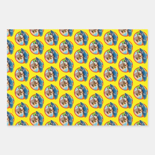 Party Chipmunk in Sombrero Geschenkpapier Set (Vorderseite 3)