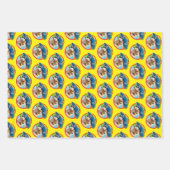 Party Chipmunk in Sombrero Geschenkpapier Set (Vorderseite)