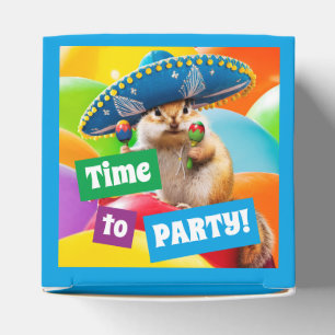 Party Chipmunk in Sombrero Geschenkschachtel