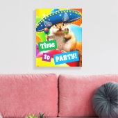 Party Chipmunk in Sombrero Leinwanddruck (Insitu (Wohnzimmer))