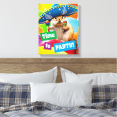 Party Chipmunk in Sombrero Leinwanddruck (Insitu (Schlafzimmer))