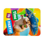 Party Chipmunk in Sombrero Magnet (Horizontal)