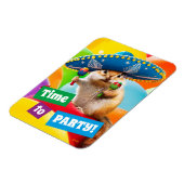 Party Chipmunk in Sombrero Magnet (Linke Seite)
