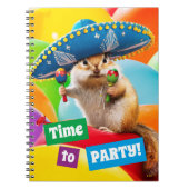 Party Chipmunk in Sombrero Notizblock (Vorderseite)