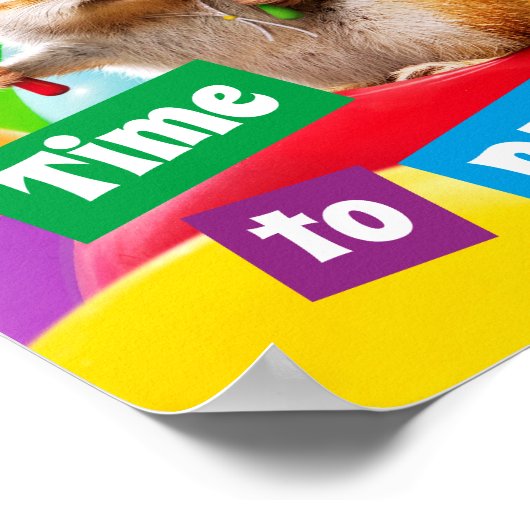 Party Chipmunk in Sombrero Poster (Ecke)