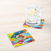 Party Chipmunk in Sombrero Rechteckiger Pappuntersetzer (Vor Ort)