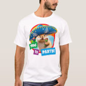 Party Chipmunk in Sombrero T-Shirt (Vorderseite)