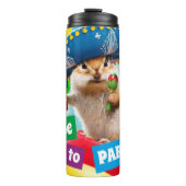 Party Chipmunk in Sombrero Thermosbecher (Vorderseite)