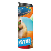 Party Chipmunk in Sombrero Thermosbecher (Nach rechts gedreht)