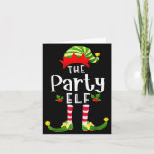 Party Christmas Elf Matching Pajama X-mas Party Karte (Vorderseite)