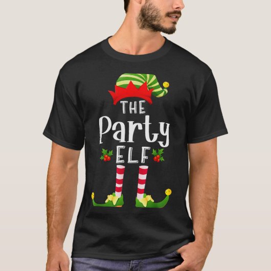 Party Christmas Elf Matching Pajama X-mas Party  T-Shirt (Vorderseite)