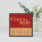 Party Cinco Des Mayo! Glückliche Fiesta-Einladung Einladung (Stehend Vorderseite)