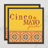 Party Cinco Des Mayo! Glückliche Fiesta-Einladung Einladung (Vorne/Hinten)