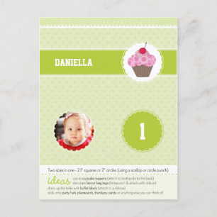 PARTY CIRCLES: cupcake 2 Einladungspostkarte