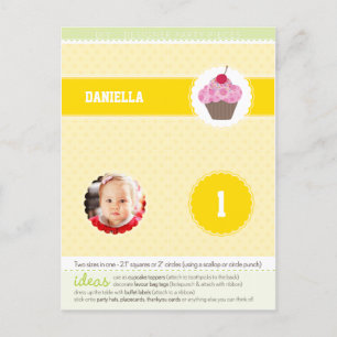 PARTY CIRCLES: Cupcake 4 Einladungspostkarte