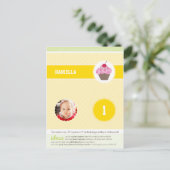 PARTY CIRCLES: Cupcake 4 Einladungspostkarte (Stehend Vorderseite)