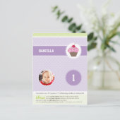 PARTY CIRCLES: Cupcake 5 Einladungspostkarte (Stehend Vorderseite)