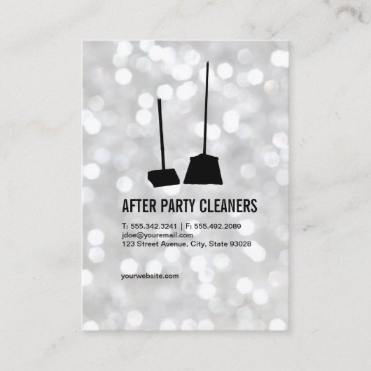 Party Cleaners / Bokeh Visitenkarte (Vorderseite)