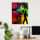 Party Club Scene Dancers Poster (Heimbüro)