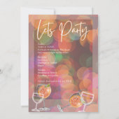 Party & Cocktail Bacheloretto Wochenende Einladung (Rückseite)