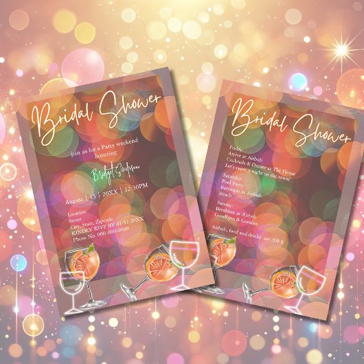 Party & Cocktail Brautparty Wochenende Einladung